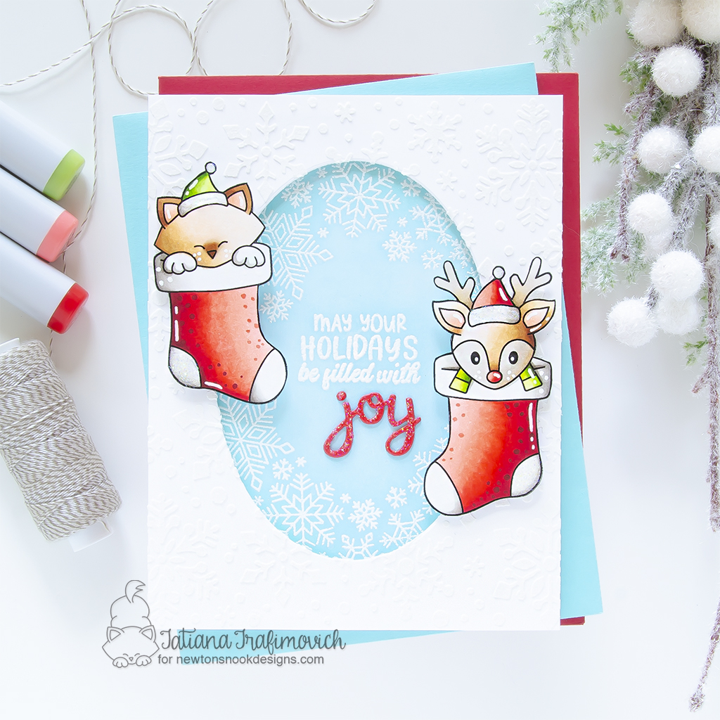 Christmas #handmade card by Tatiana Trafimovich #tatianacraftandart - stamp set by Newton's Nook Designs #newtonsnook designed for #STAMPtember 2023