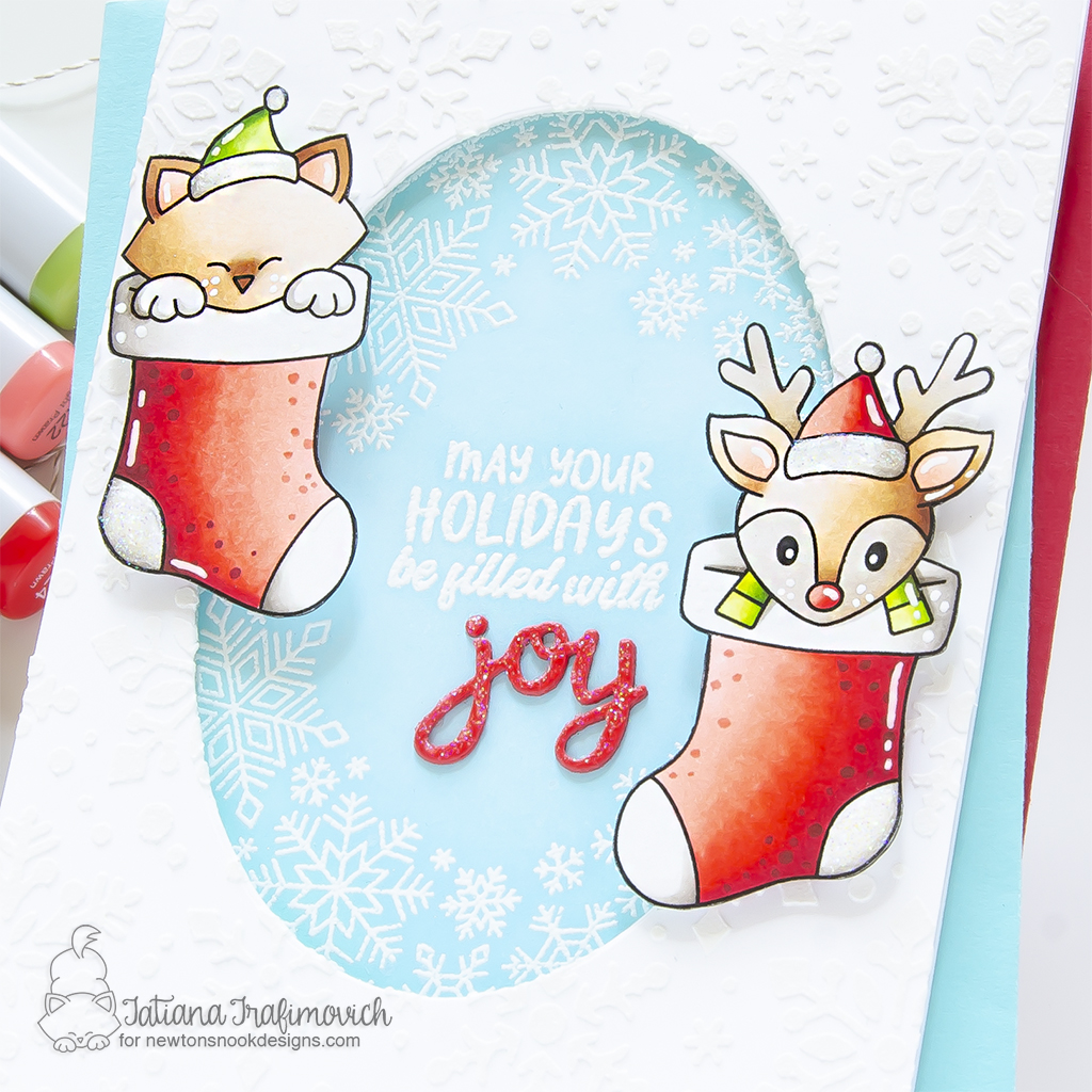 Christmas #handmade card by Tatiana Trafimovich #tatianacraftandart - stamp set by Newton's Nook Designs #newtonsnook designed for #STAMPtember 2023