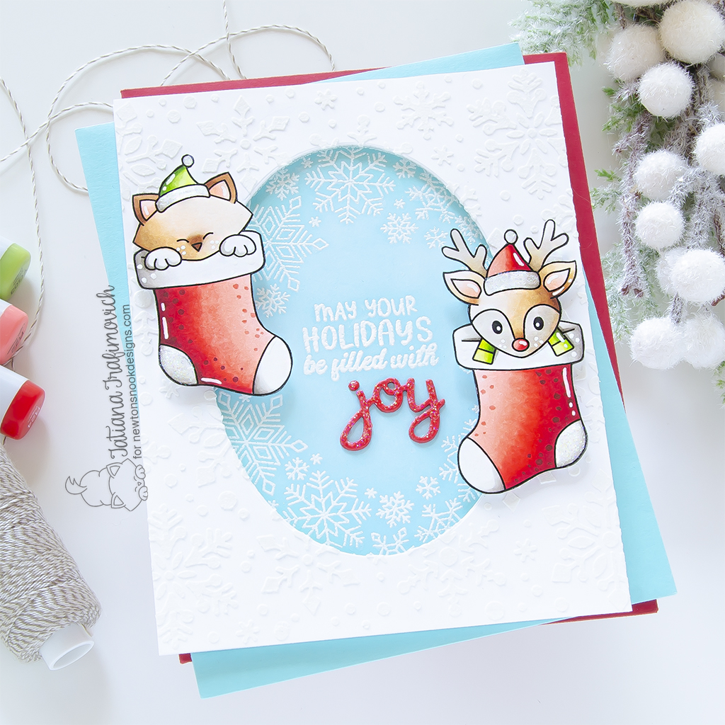 Christmas #handmade card by Tatiana Trafimovich #tatianacraftandart - stamp set by Newton's Nook Designs #newtonsnook designed for #STAMPtember 2023