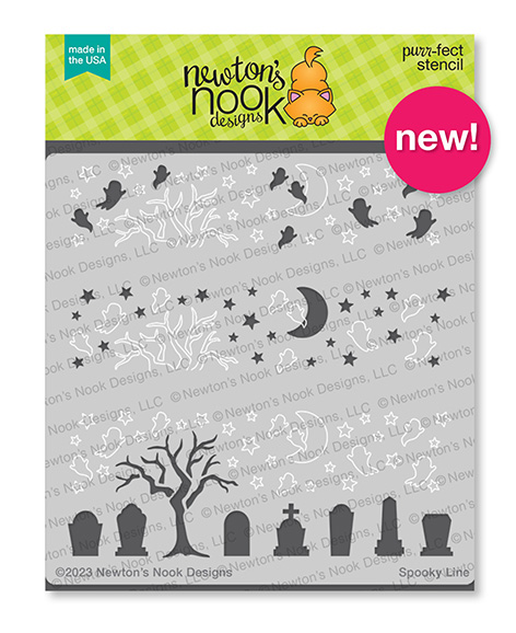 Newton's Nook Designs Spooky Line Stencil