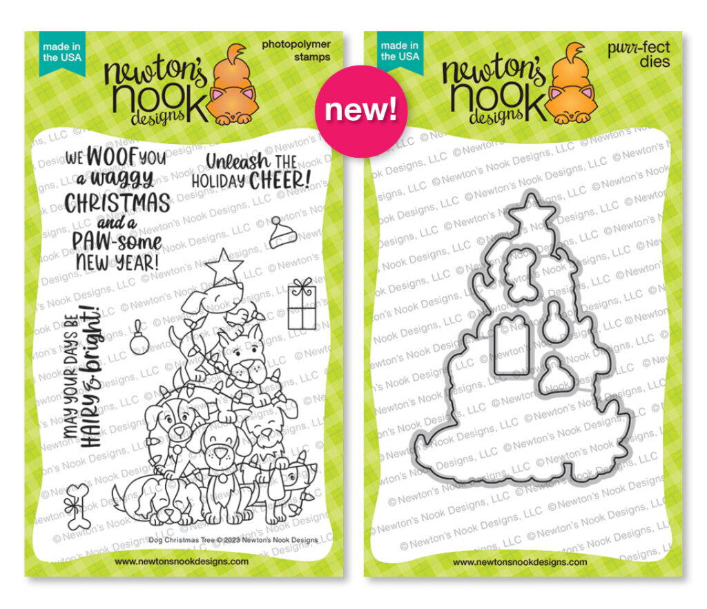 Newton's Nook Designs Dog Christmas Tree Stamp Set