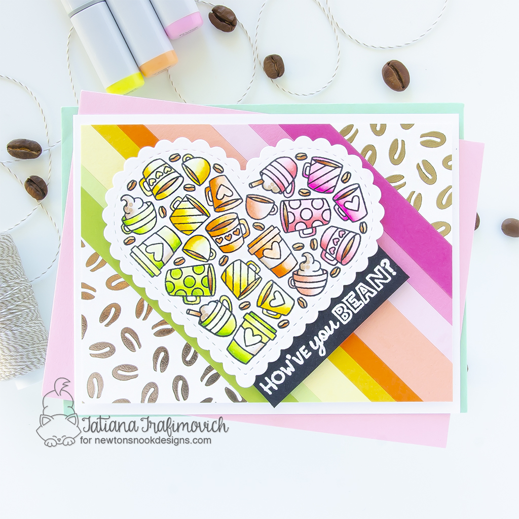 How've You BEAN? #handmade coffee card by Tatiana Trafimovich #tatianagraphicdesign #tatianacraftandart - Hearrtfelt Coffee Stamp Set by Newton's Nook Designs #newtonsnook