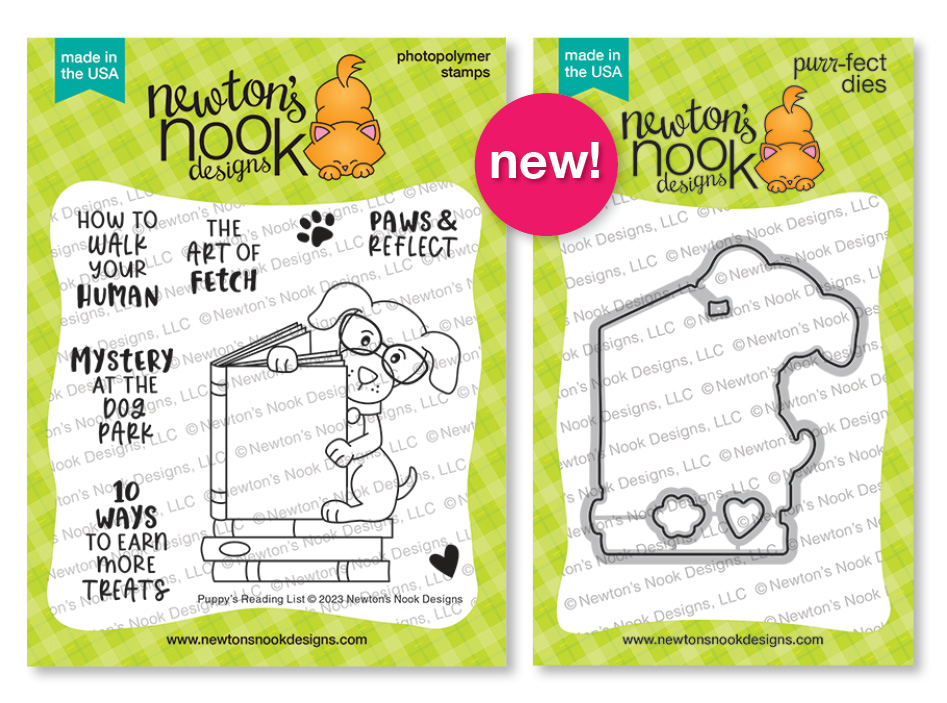 Newton's Nook Designs Puppy's Reading List Stamp Set