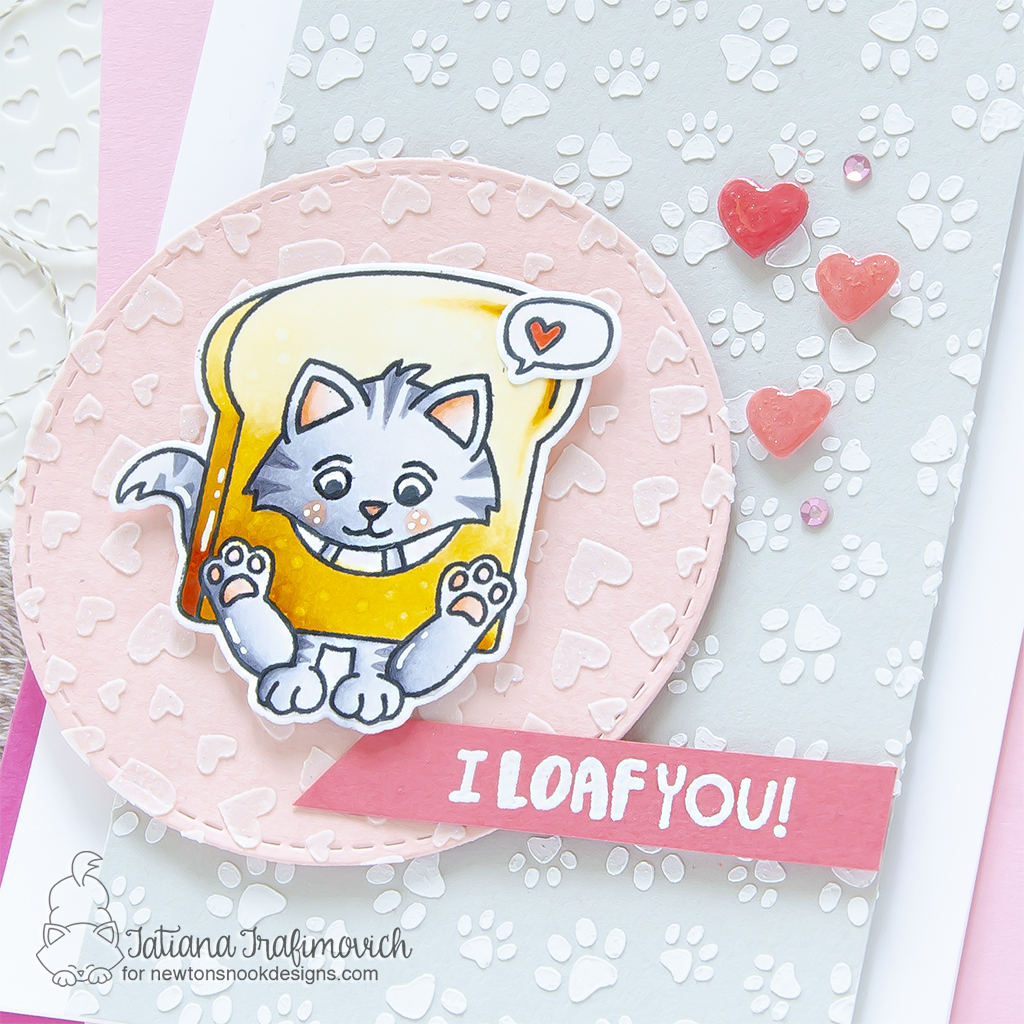 I Loaf You #handmade card by Tatiana Trafimovich #tatianagraphicdesign #tatianacraftandart - Knead Kittens Stamp Set by Newton's Nook Designs #newtonsnook