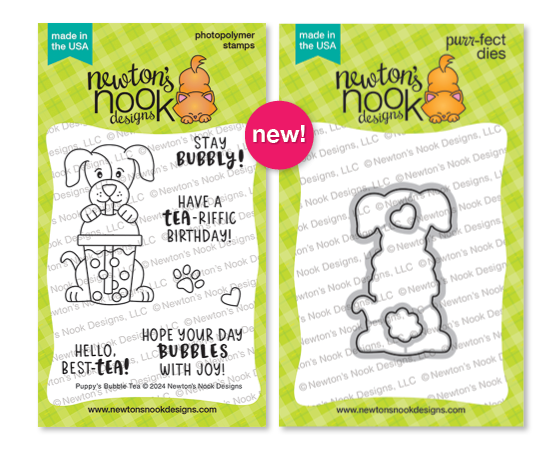 Newton's Nook Designs Puppy's Bubble Tea Stamp Set