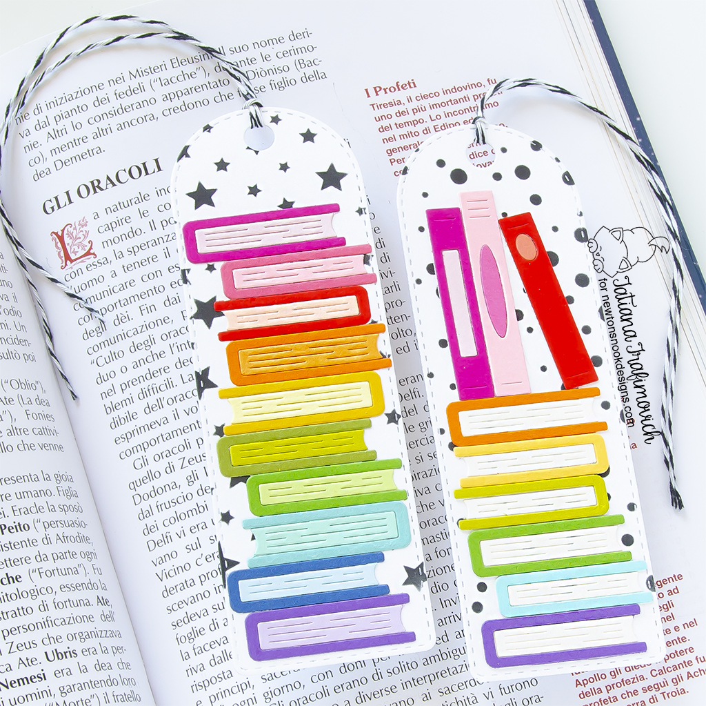 handmade bookmark by Tatiana Trafimovich #tatianagraphicdesign #tatianacraftandart - Bookmark II Die Set by Newton's Nook Designs #newtonsnook