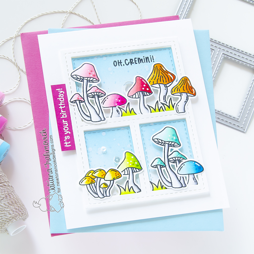 It's Your Birthday! handmade card by Tatiana Trafimovich #tatianagraphicdesign #tatianacraftandart - Fabulous Fungus Stamp Set by Newton's Nook Designs #newtonsnook